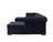 Lauren Black Velvet Double Chaise 136" Sectional