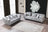 Santana Silver Velvet Sofa 89" & Loveseat 69"