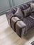 Santana Smoke Velvet Sofa 89" & Loveseat 69"