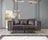 Santana Smoke Velvet Sofa 89" & Loveseat 69"