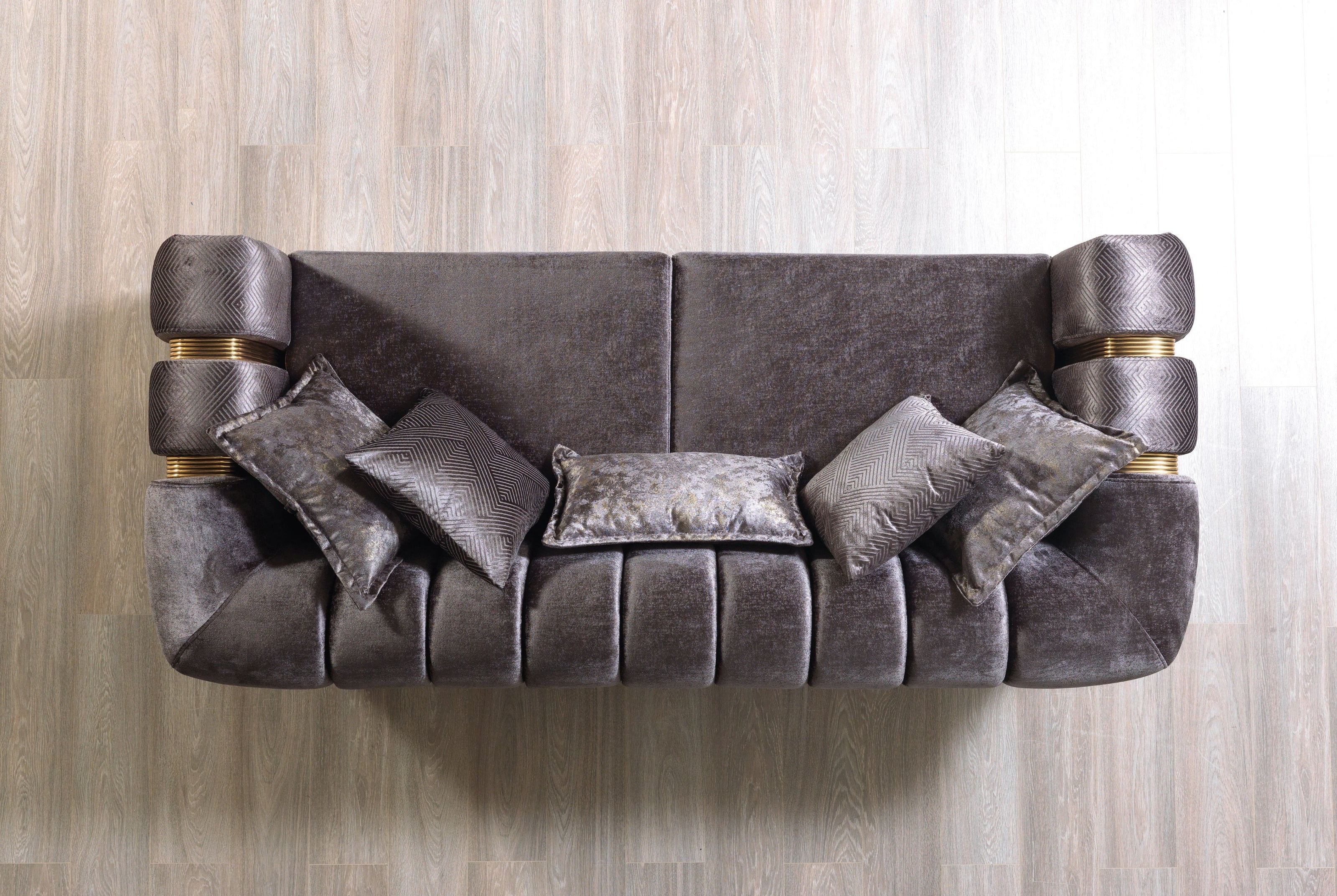 Santana Smoke Velvet Sofa
