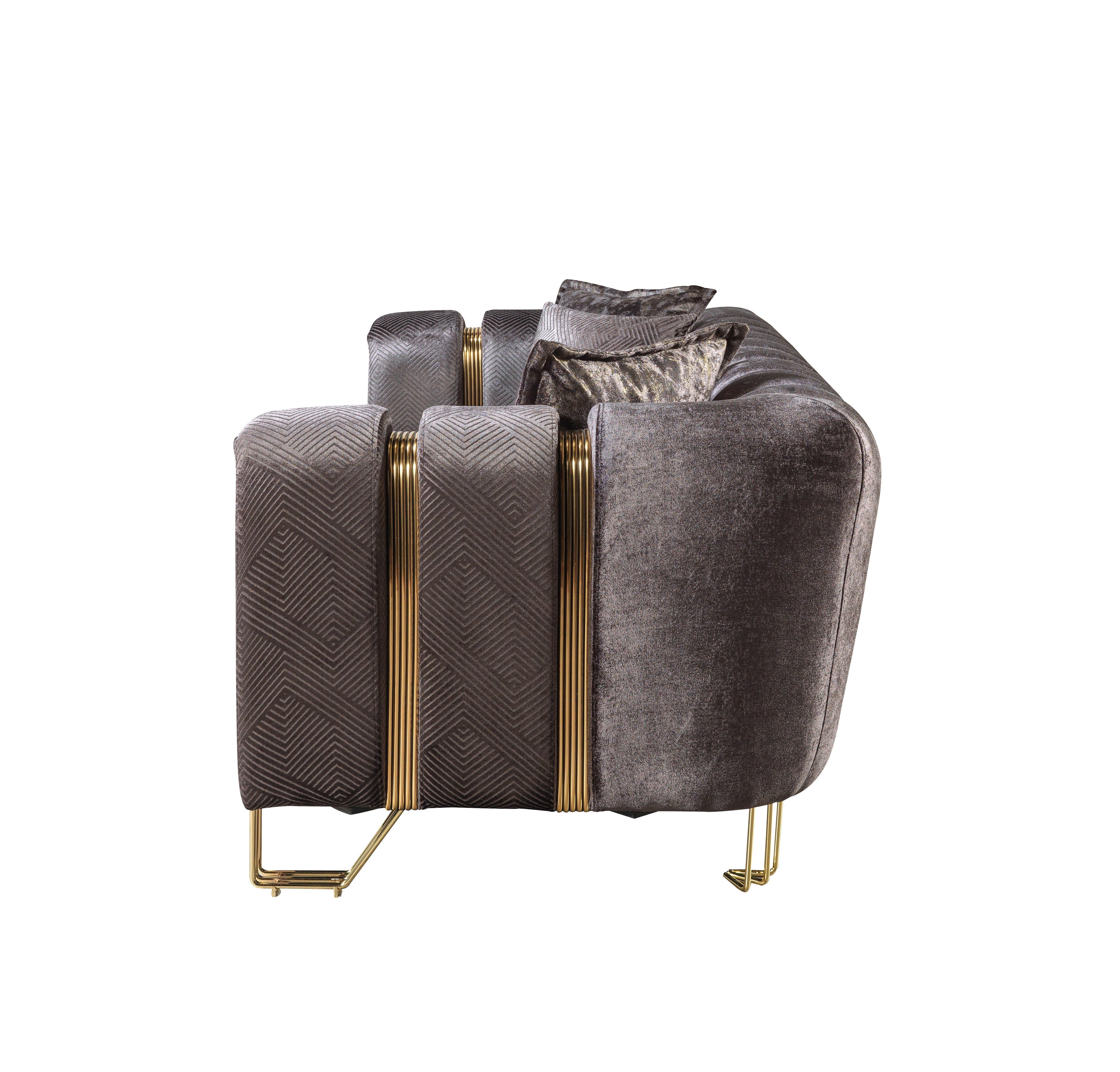 Santana Smoke Velvet Loveseat