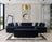Lauren Black Velvet Double Chaise 136" Sectional