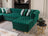 Lauren Green Velvet Double Chaise 136" Sectional