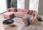 Lauren Pink Velvet Double Chaise 136" Sectional