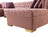 Lauren Pink Velvet Double Chaise 136" Sectional