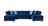 Lauren Navy Velvet Double Chaise 136" Sectional