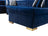 Lauren Navy Velvet Double Chaise 136" Sectional