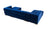 Ariana Blue Velvet Double Chaise 138" Sectional