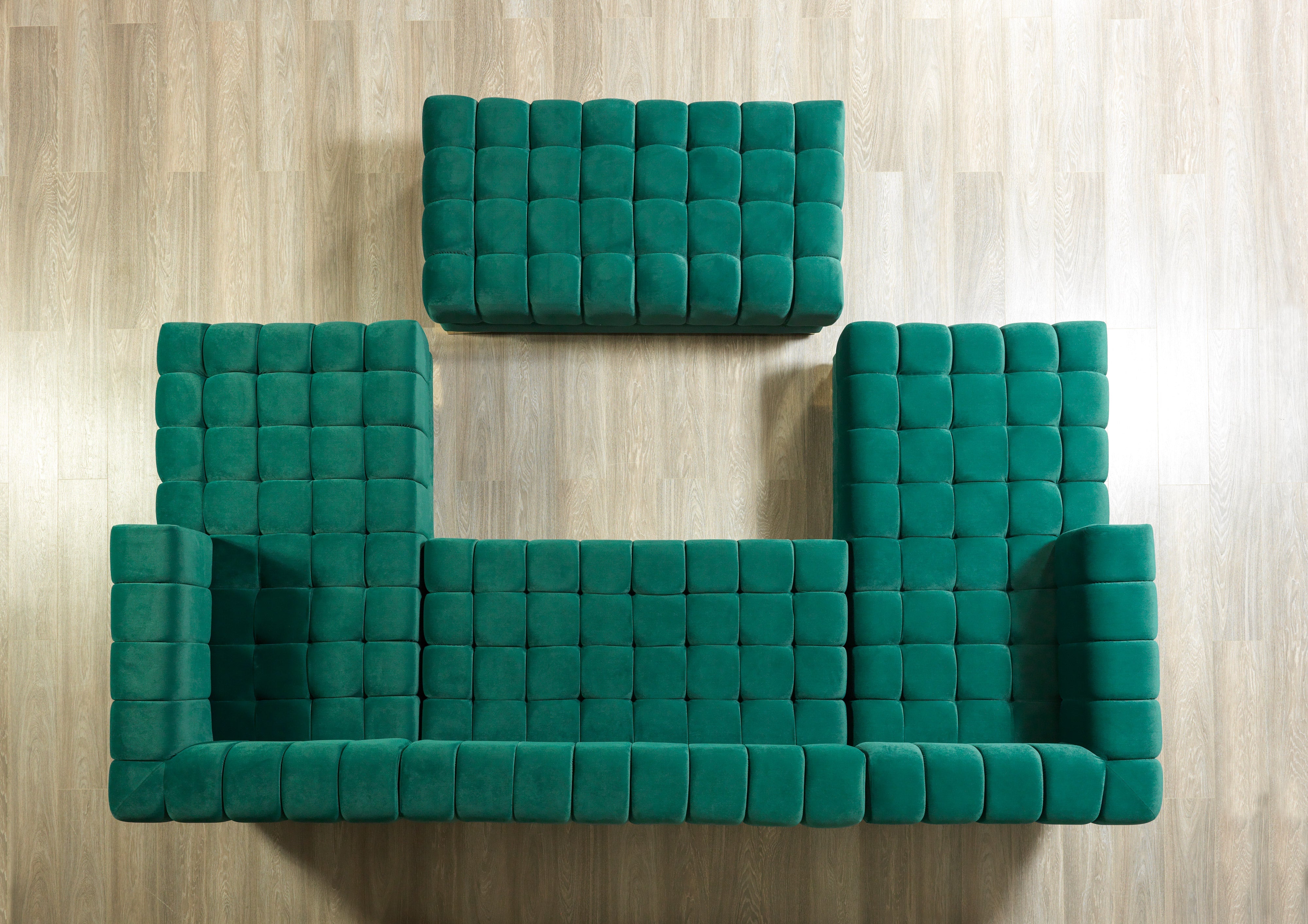 Ariana Green Velvet Double Chaise 138" Sectional
