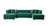 Ariana Green Velvet Double Chaise 138" Sectional