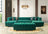 Ariana Green Velvet Double Chaise 138" Sectional