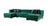 Ariana Green Velvet Double Chaise 138" Sectional
