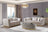 Milena Ivory Velvet Loveseat 73"