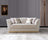 Milena Ivory Velvet Loveseat 73"