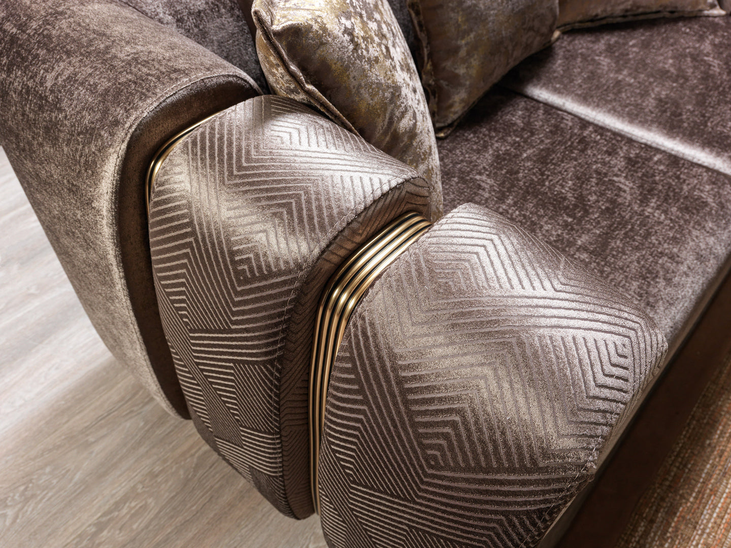 Santana Coffee Velvet Loveseat
