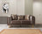 Santana Coffee Velvet Sofa 89" & Loveseat 69"