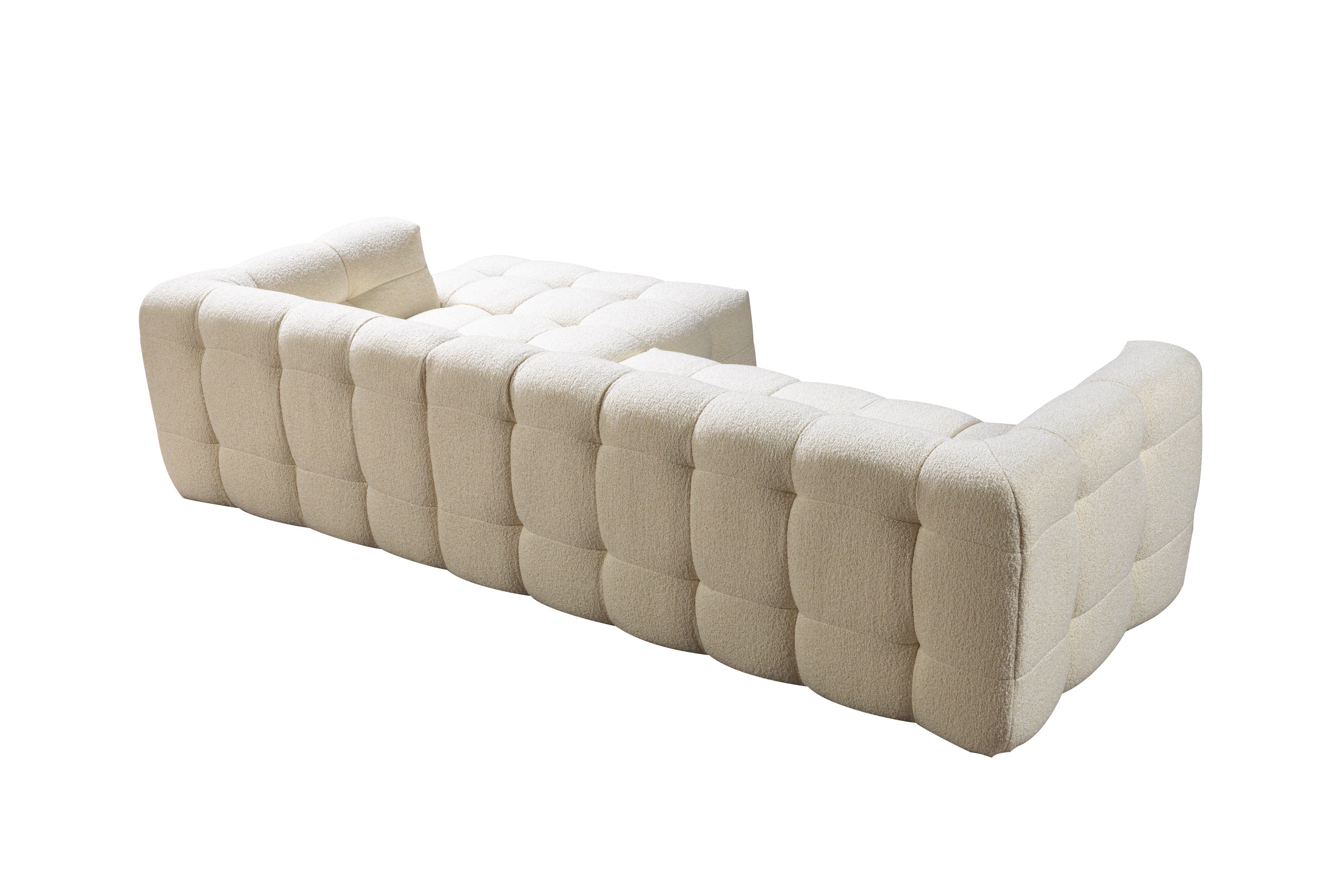 Ivy Ivory Boucle RAF 110" Sectional