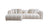 Lis Ivory Boucle LAF 115" Sectional