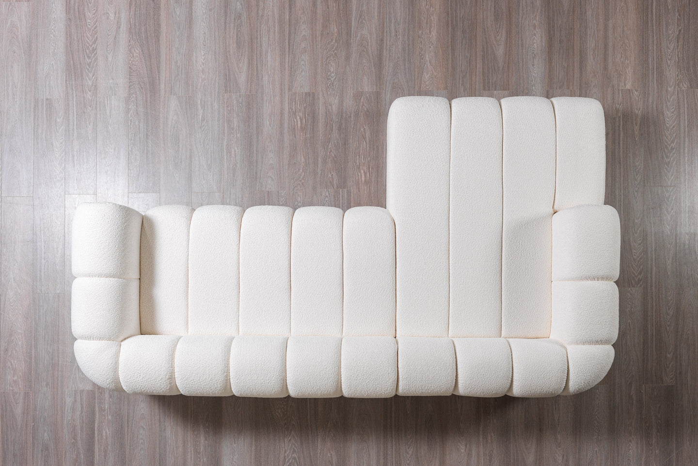 Lis Ivory Boucle LAF 115" Sectional