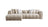 Lis Sand Boucle LAF 115" Sectional