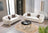 Lupino Ivory Velvet Sofa 98" & Loveseat 79"