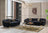 Lupino Black Velvet Sofa 98" & Loveseat 79"