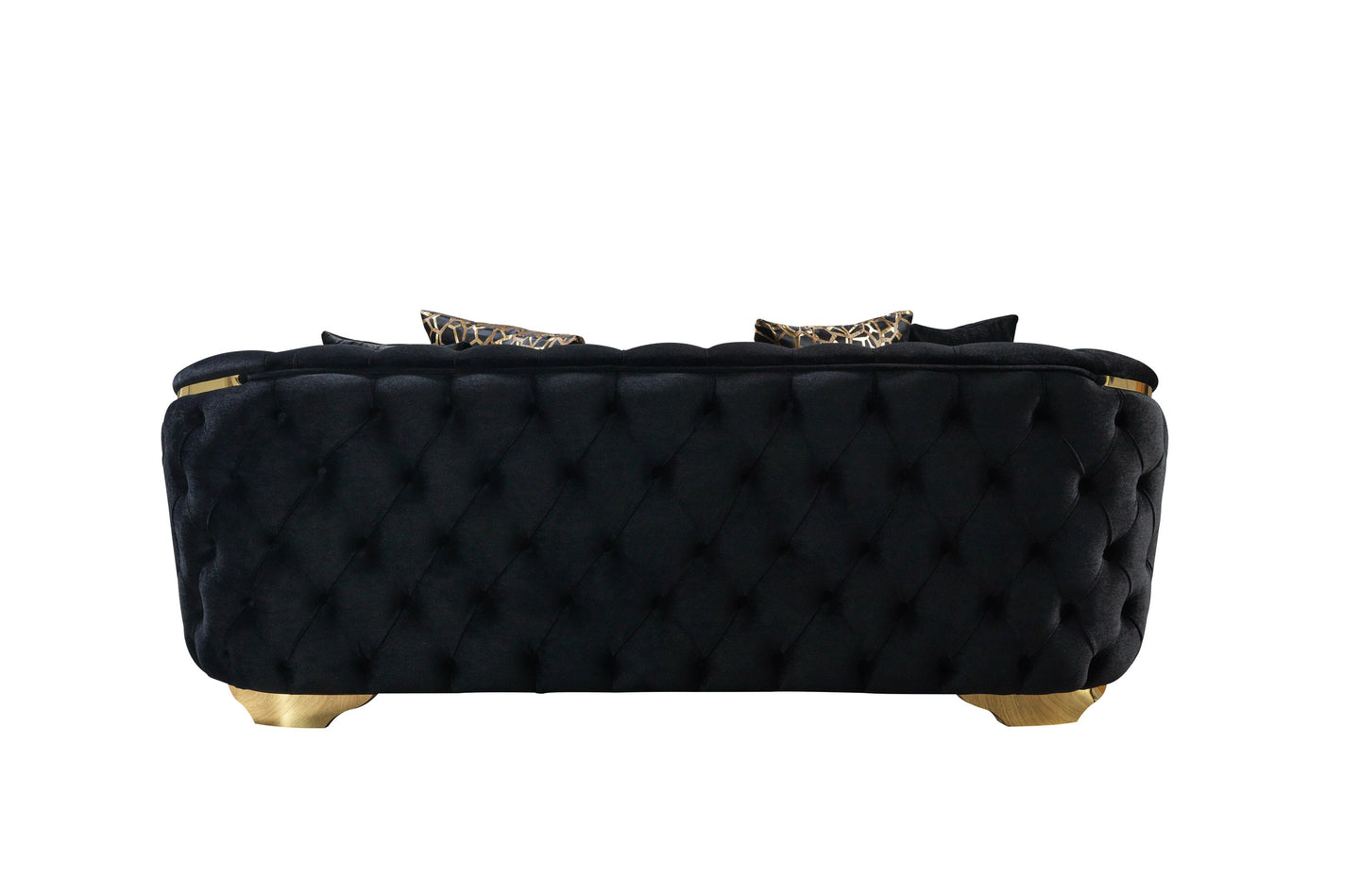 Lupino Black Velvet Sofa 98" & Loveseat 79"