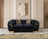 Lupino Black Velvet Sofa 98" & Loveseat 79"