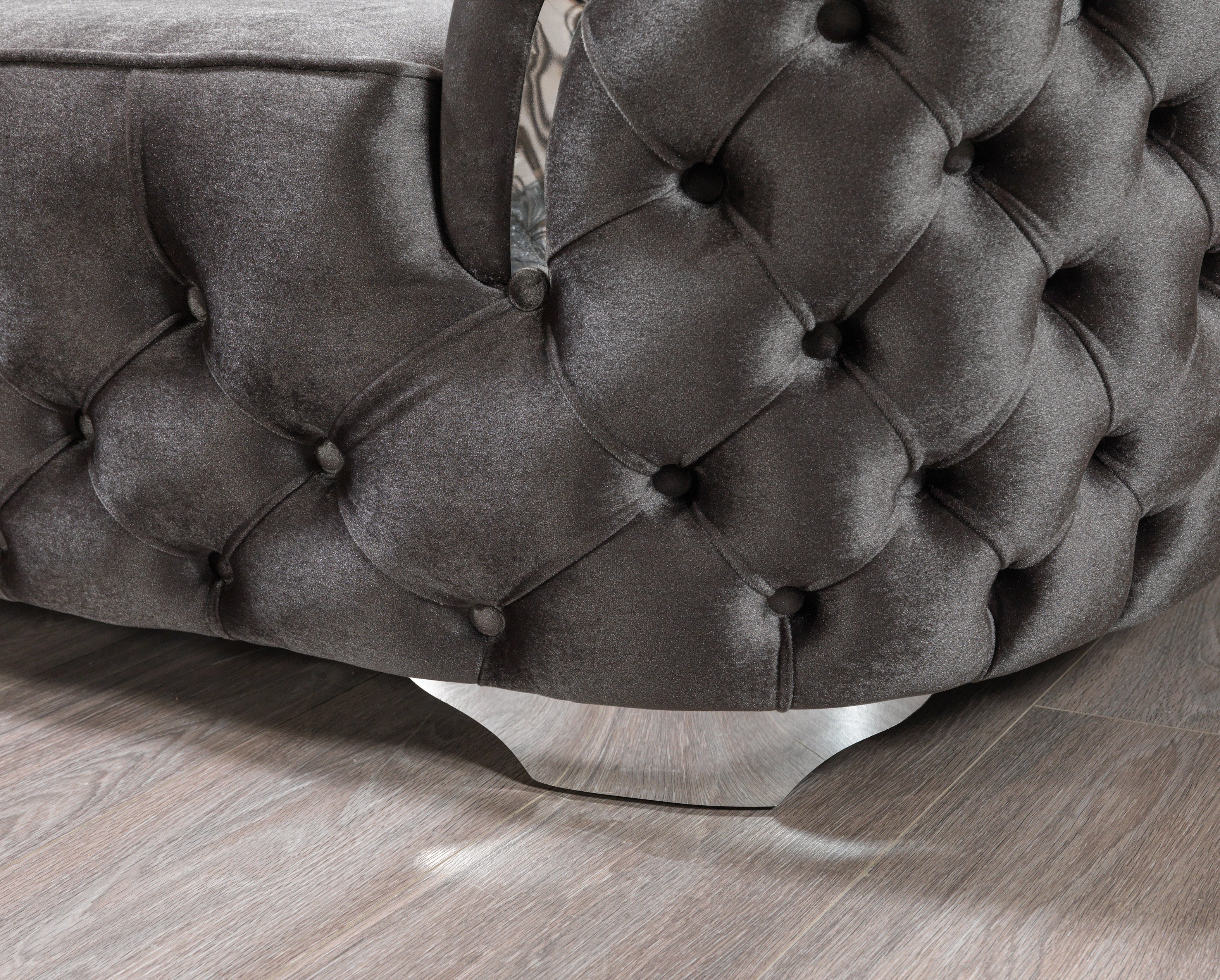 Lupino Gray Velvet Sofa 98" & Loveseat 79"