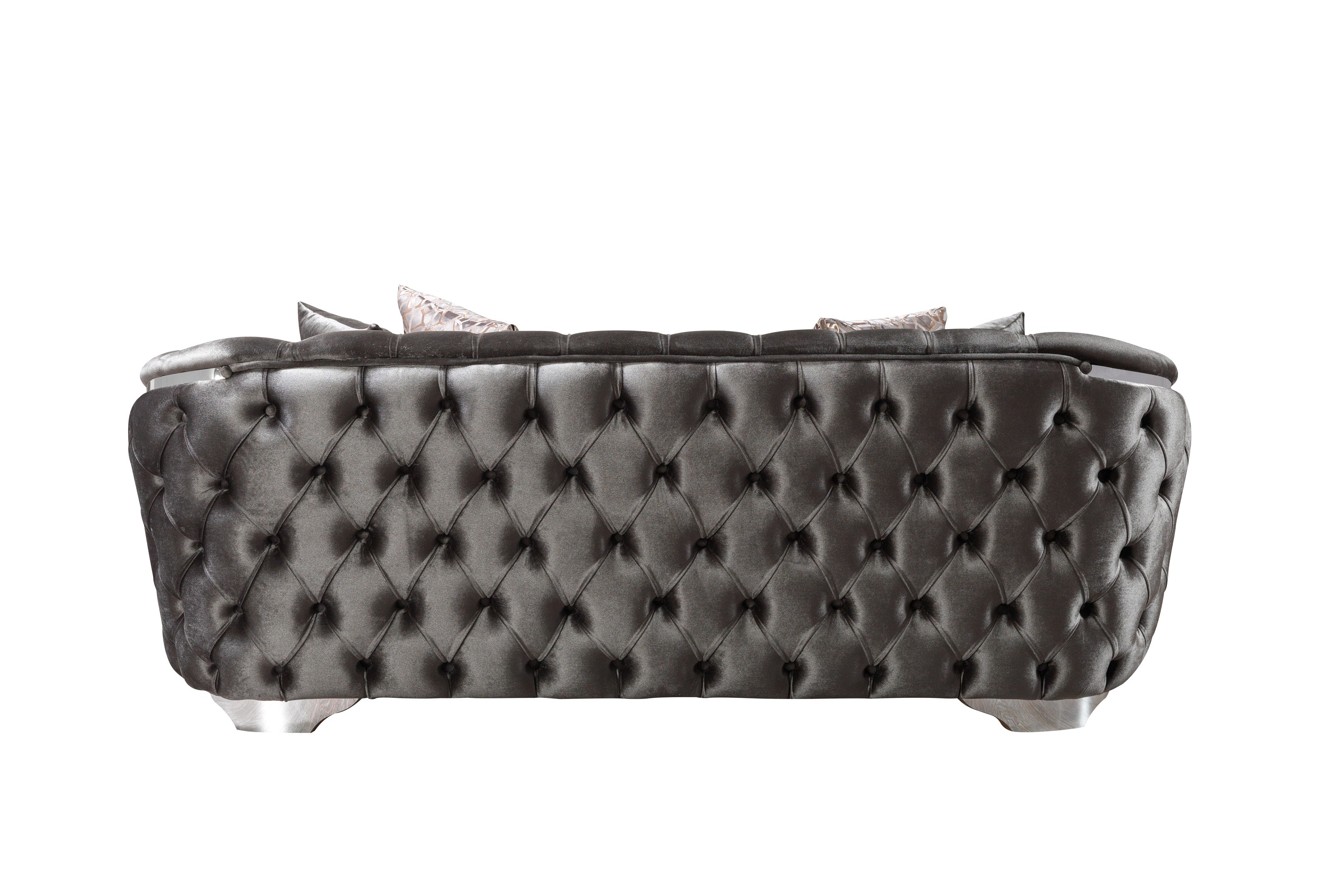 Lupino Gray Velvet Sofa 98" & Loveseat 79"