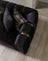 Santana Black Velvet Sofa