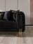 Santana Black Velvet Loveseat