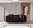 Santana Black Velvet Loveseat