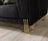 Santana Black Velvet Loveseat