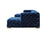 Neva Blue Velvet Double Chaise 138" Sectional