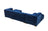 Neva Blue Velvet Double Chaise 138" Sectional