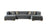 Neva Gray Velvet Double Chaise 138" Sectional