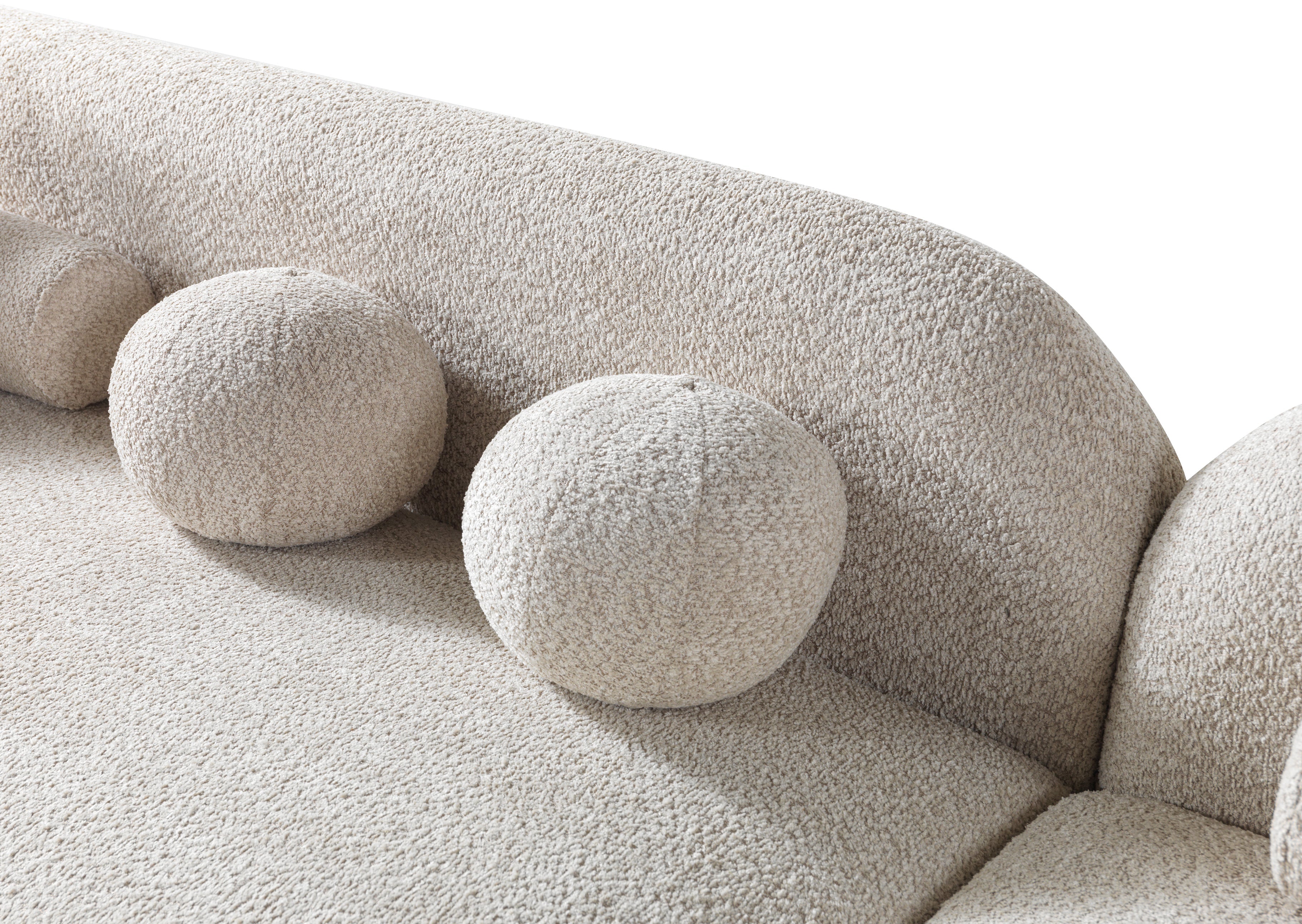 Liva Sand Boucle RAF 110" Sectional