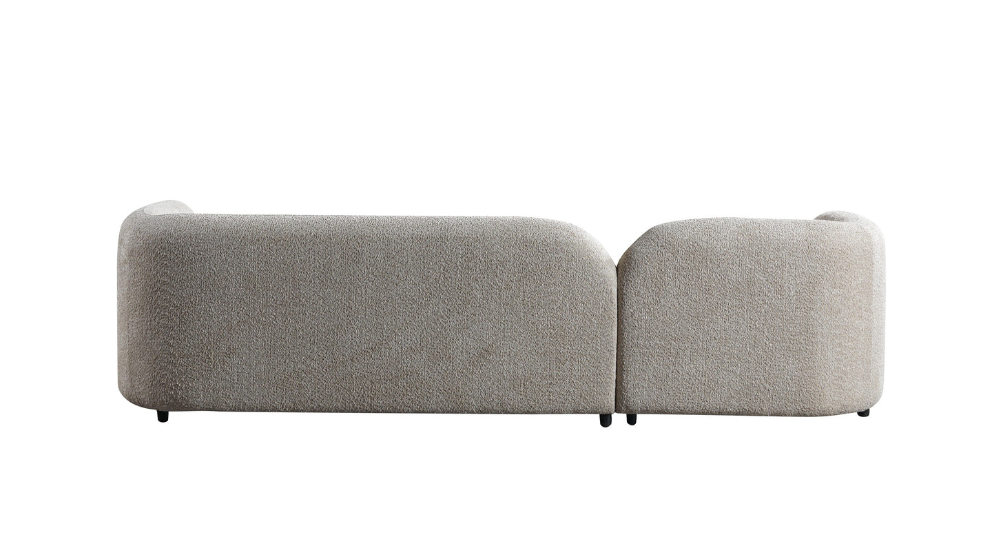 Liva Sand Boucle LAF 110" Sectional