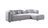 Liva Gray Boucle RAF 110" Sectional