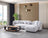 Liva Gray Boucle RAF 110" Sectional