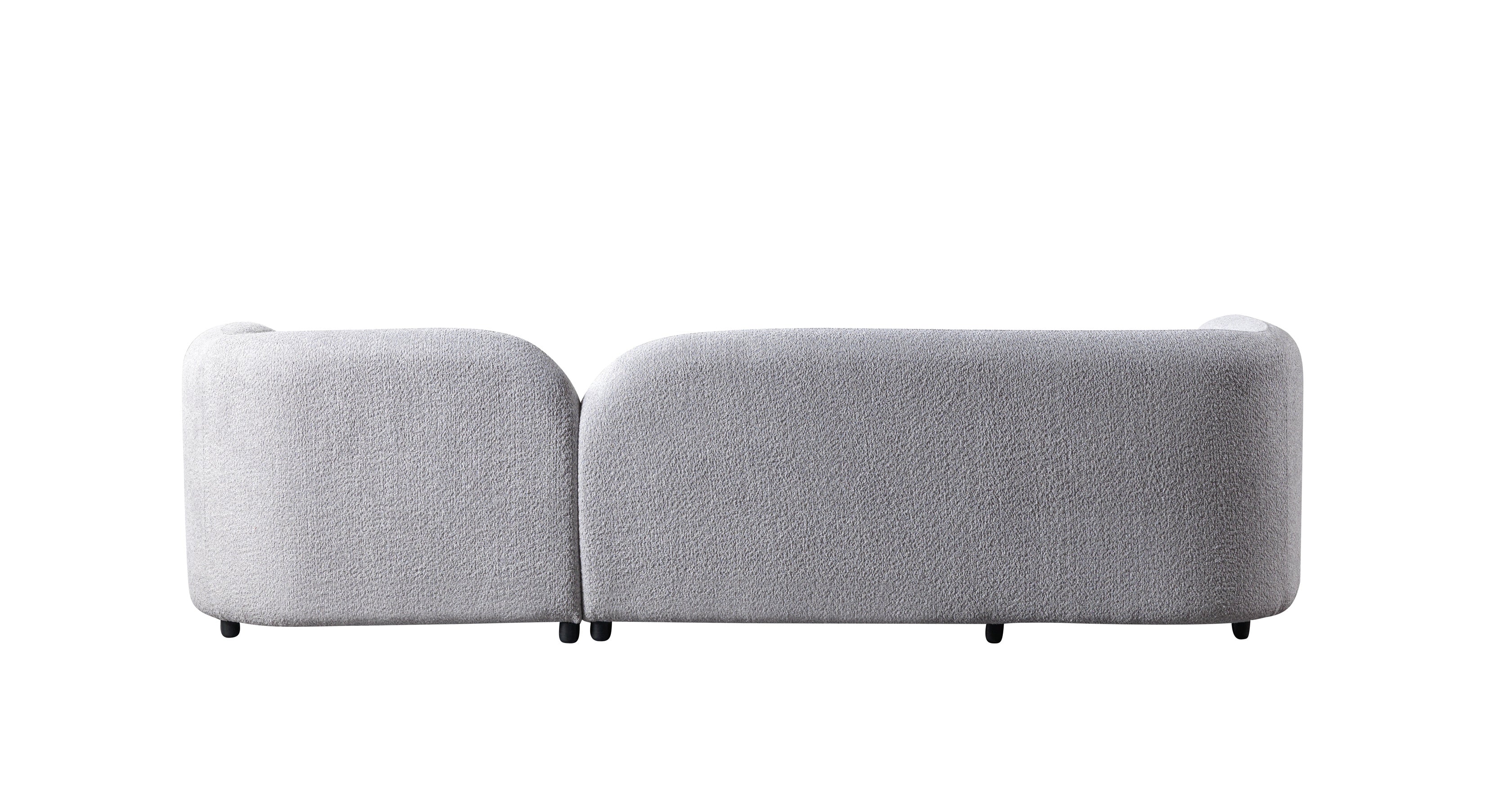 Liva Gray Boucle RAF 110" Sectional
