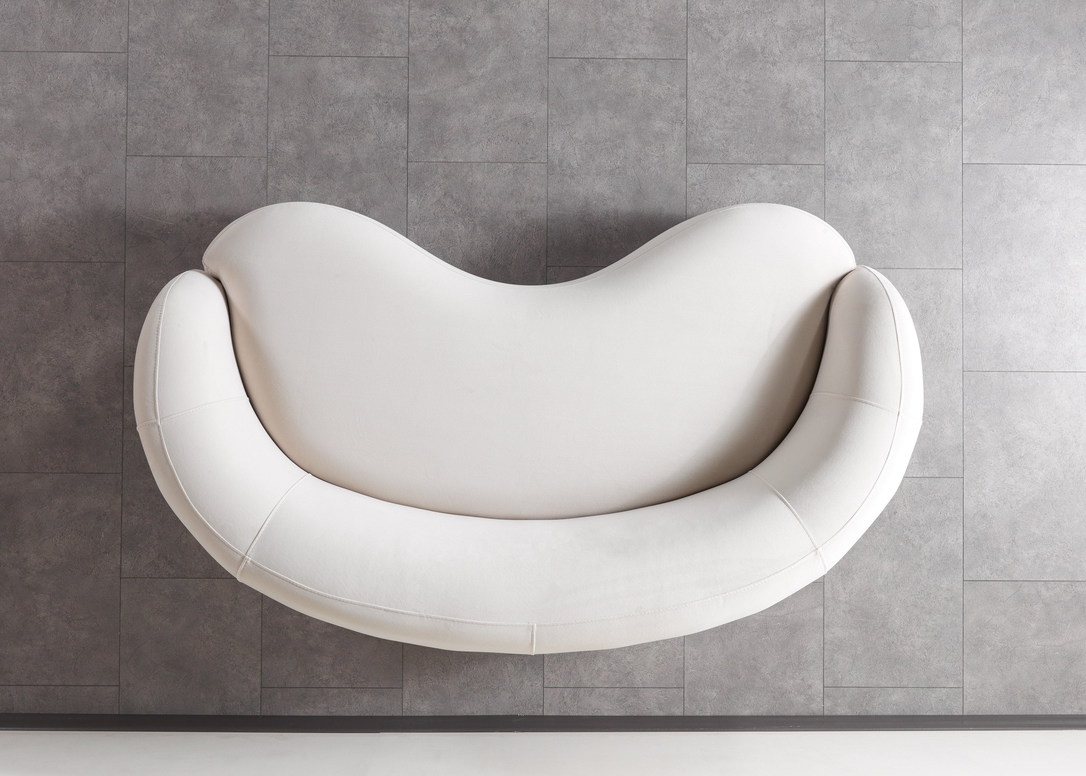 Bonita Ivory Velvet Loveseat 81"