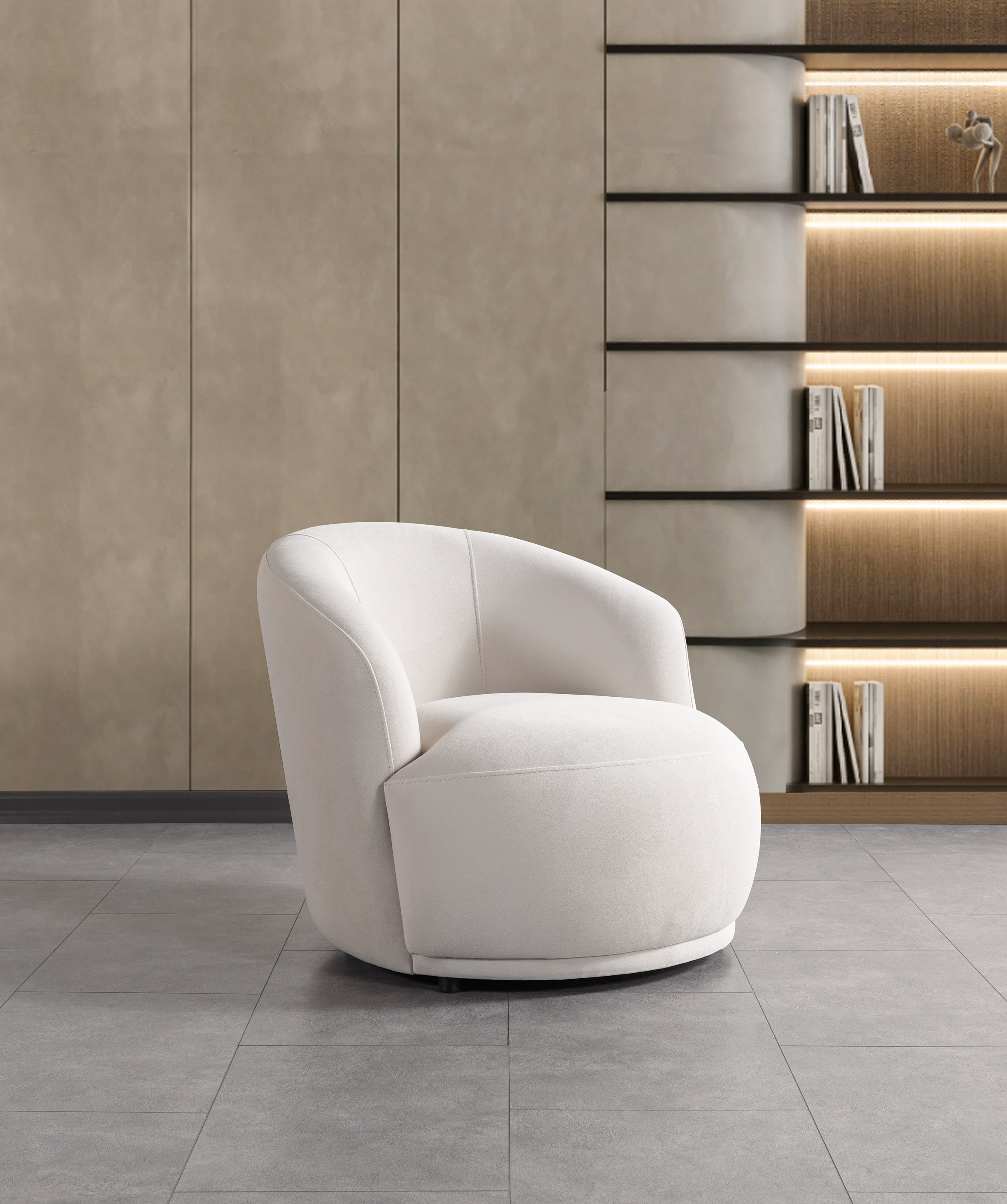Bonita Ivory Velvet Accent Chair
