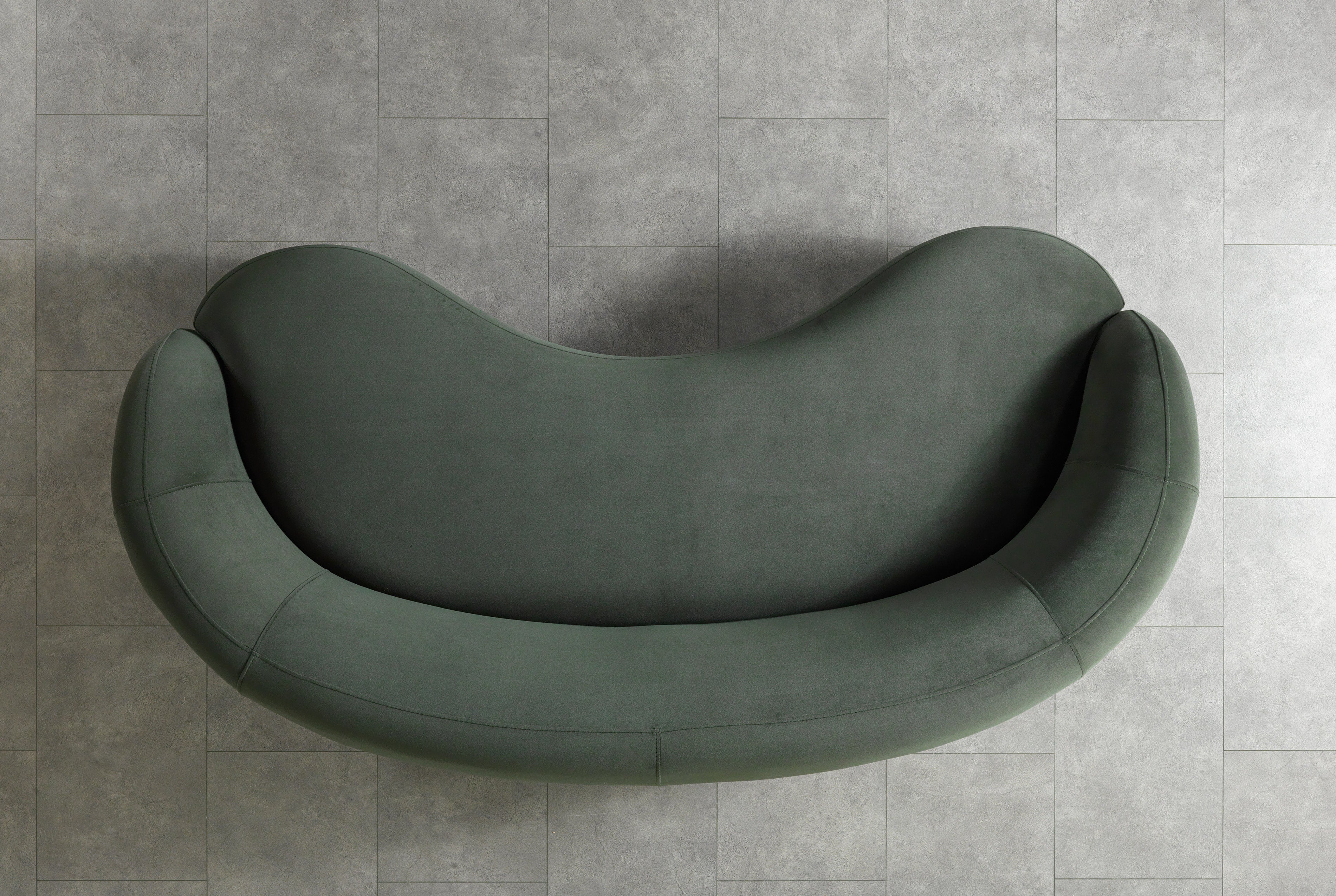 Bonita Green Velvet Sofa 91"