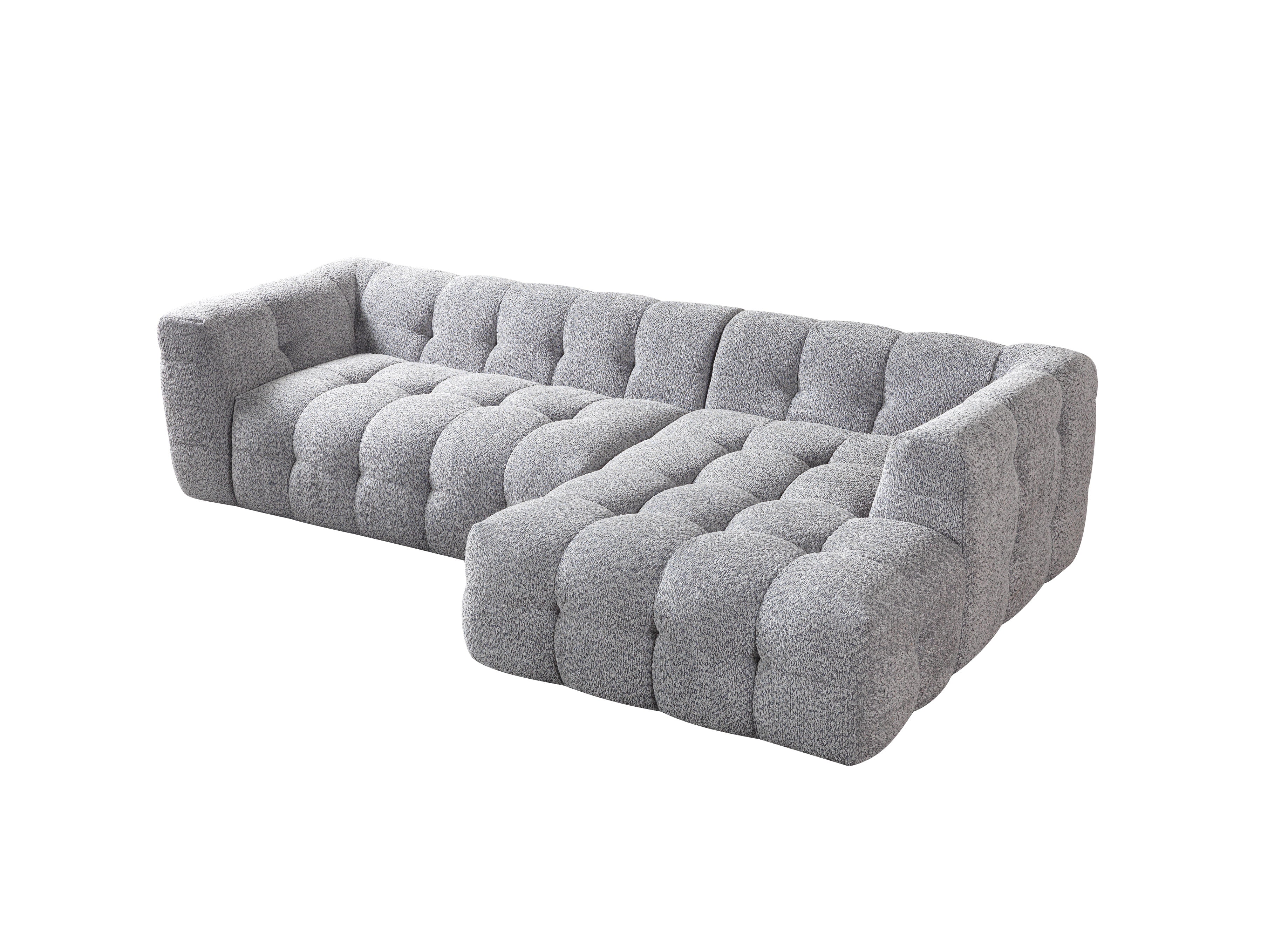 Ivy Gray Boucle RAF 110" Sectional