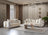 Carlina Ivory Velvet Loveseat 77"