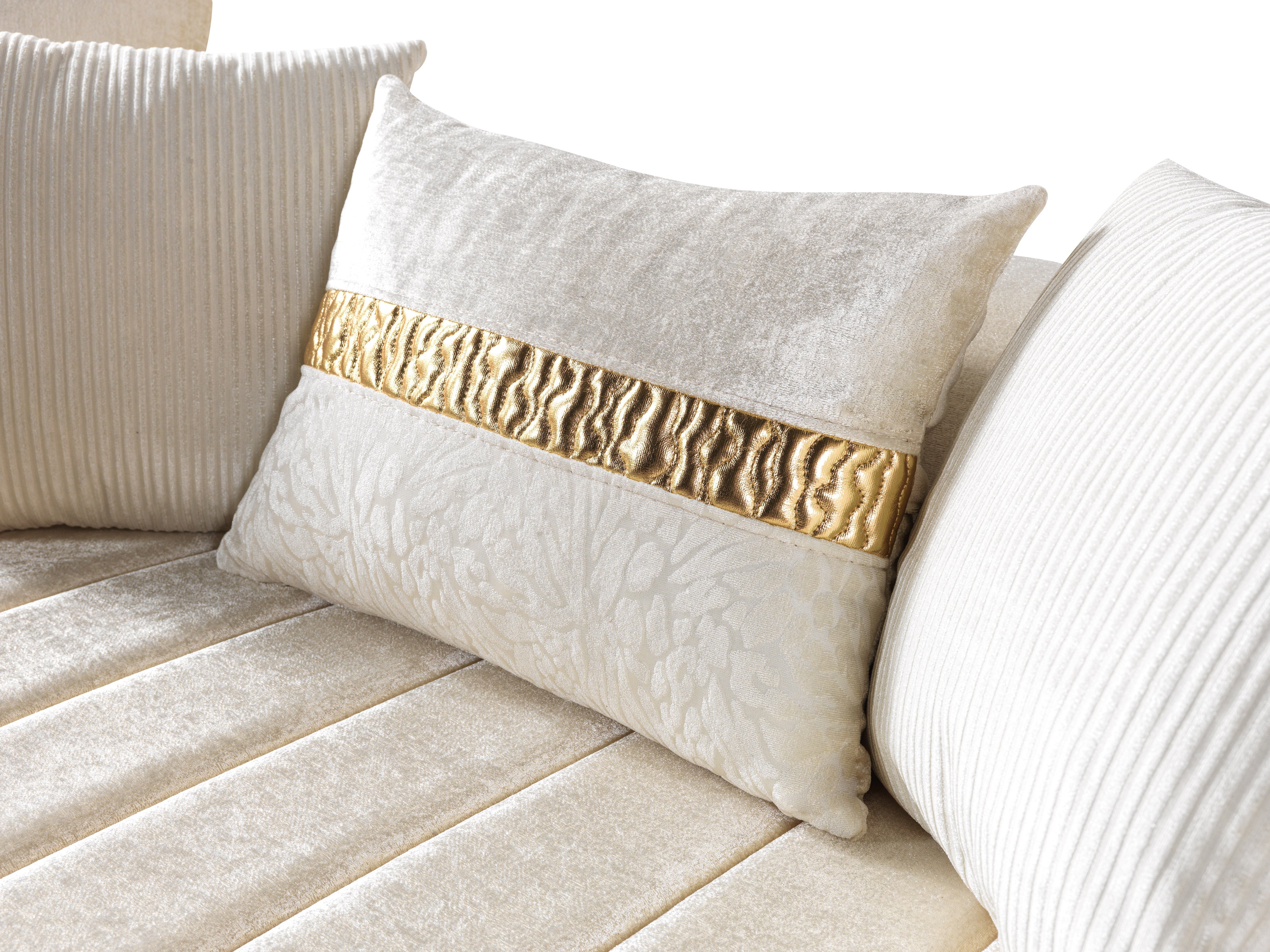Carlina Ivory Velvet Sofa