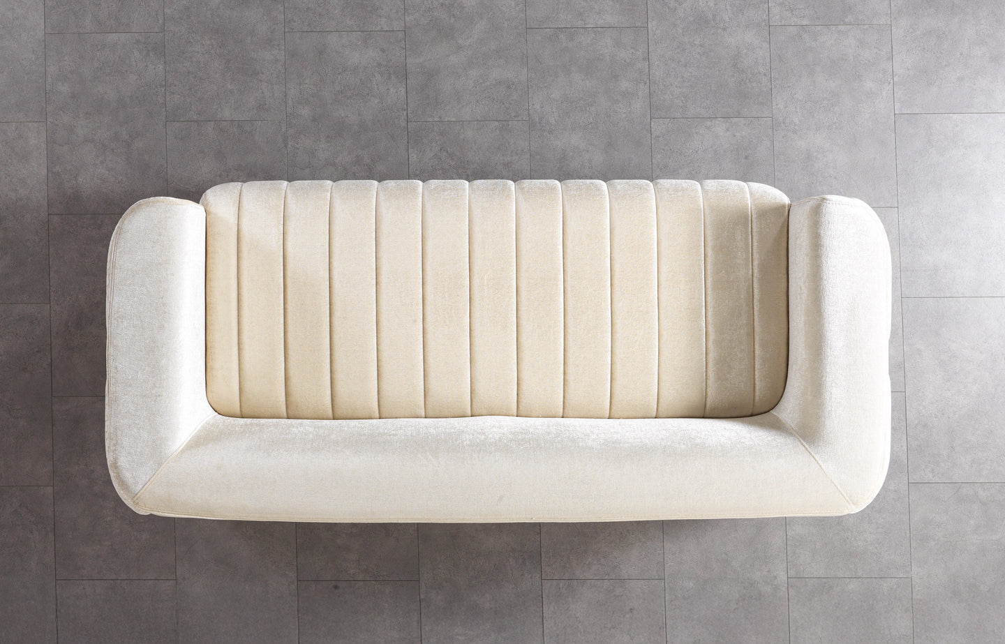 Carlina Ivory Velvet Sofa